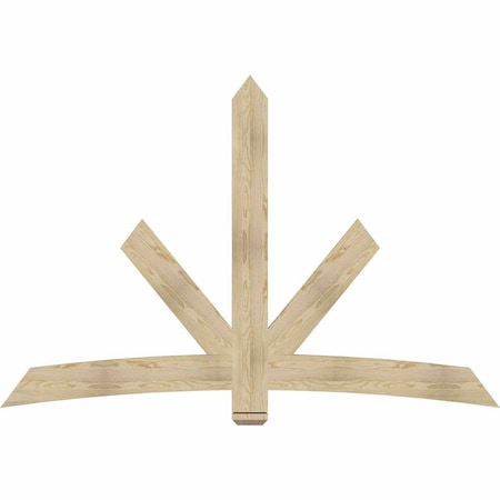 Ekena Millwork Alberta Rough Sawn Timber Gable Bracket, Douglas Fir, 84"W x 56"H x 2"D x 6"F, 16/12 Pitch GBW084X56X0206ALB00RDF